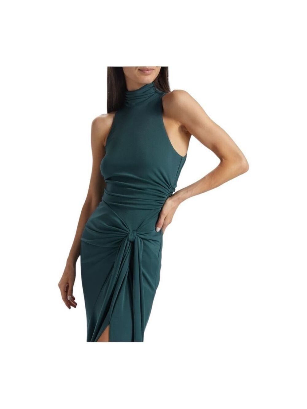 Cinq a Sept Green Rori Midi Dress Size 14 - Picture 5 of 13
